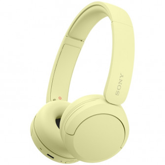 Casti On-Ear Sony WH-CH520Y, Wireless, Bluetooth, Microfon, Multipoint, Quick Charge, Autonomie 50 ore, Galben