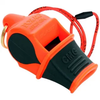 Fluier Fox 40 Sonik CMG cu snur, portocaliu/negru