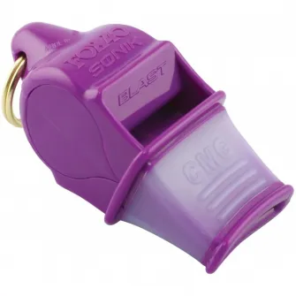 Fluier Fox 40 Sonik CMG cu snur, violet/alb