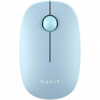 Mouse office wireless HAVIT MS57GT, 1600 dpi, 3 butoane, USB, Albastru deschis