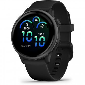 Smartwatch Garmin vivoactive 6, GPS, 42mm, curea silicon, Slate/Black