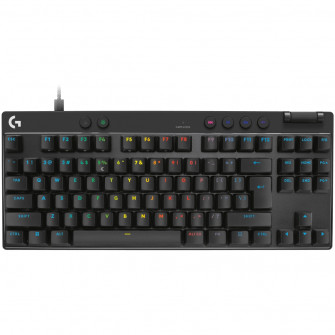 Tastatura mecanica gaming Logitech PRO X TKL RAPID, switch-uri analog, multipoint action, lightsync RGB, Negru