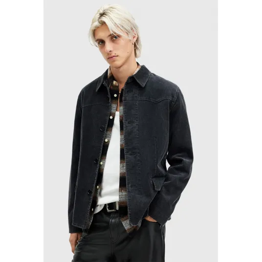 AllSaints, Jacheta din denim Mission, Negru stins, L