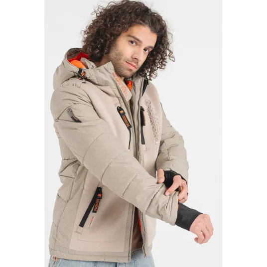 Geographical Norway, Geaca cu gluga Beachwood, Grej, 2XL