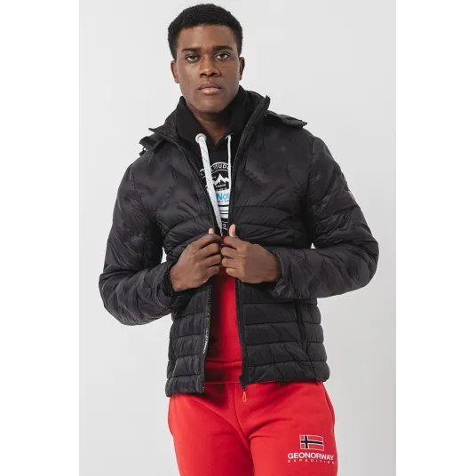Geographical Norway, Geaca matlasata Burator, Negru, XL