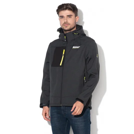 Geographical Norway, Jacheta cu captuseala din fleece Torefact, Negru stins, S