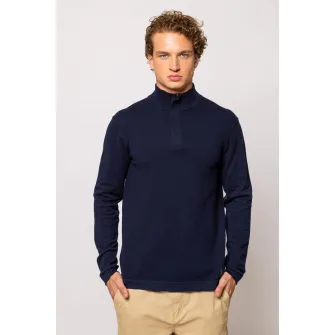 Heavy Tools, Pulover cu fenta cu fermoar Harbor, Bleumarin, XL