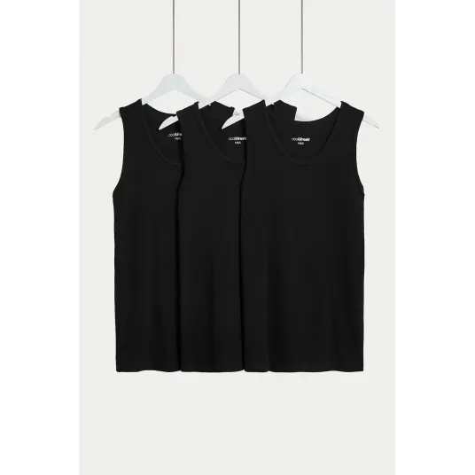 Marks & Spencer, Set de topuri de casa - 3 piese, Negru, 2XL