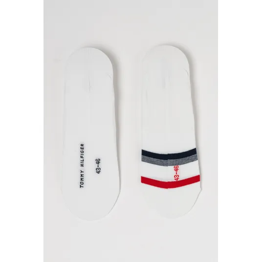 Tommy Hilfiger, Set de sosete pana la glezna - 2 perechi, Albastru ultramarin, Rosu inchis, Alb optic, 39-42