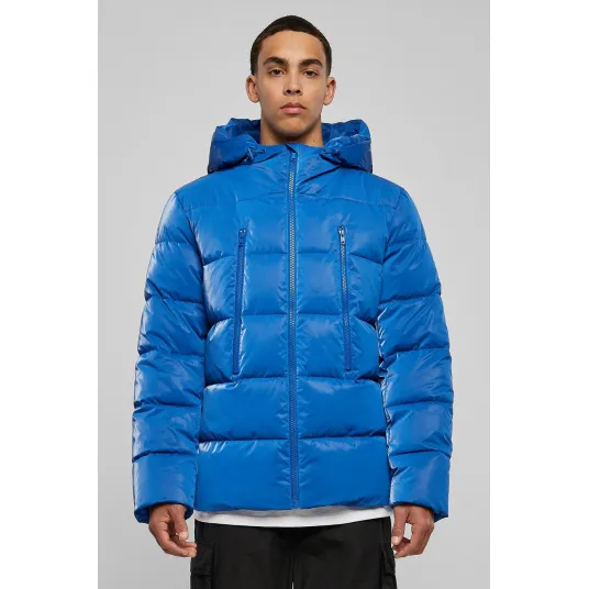 Urban Classics, Geaca matlasata cu buzunare supradimensionate cu fermoar, Albastru royal, XL