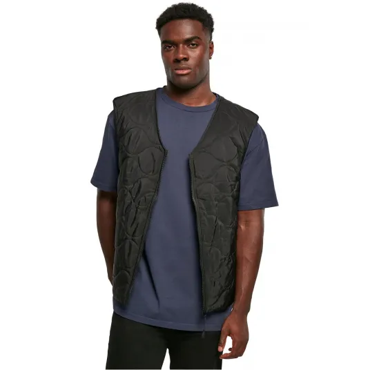 Urban Classics, Vesta cu aspect matlasat, Negru, M