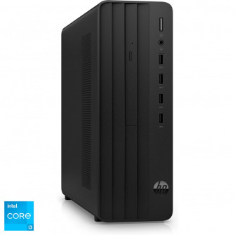 Desktop PC HP 290 G9 SFF, Intel Core i3-12100 Quad Core (3.3GHz, up to 4.3GHz, 12MB), video integrat Intel UHD Graphics 730, RAM 8GB DDR4 3200MHz (1x8GB), SSD 256GB M.2 2280 PCle NVMe,Free Dos, Black