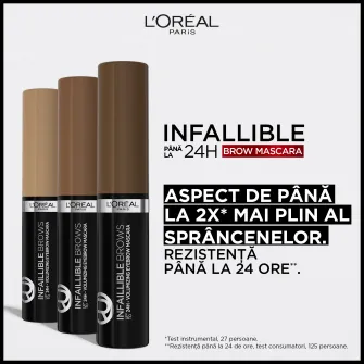 Mascara pentru sprancene cu efect de volum Infaillible 24H, Blonde, 4.9 ml