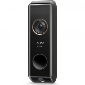 Sonerie video suplimentara eufy S330 Add-On, 2K HD, autonomie 6 luni, Wireless, Dual Camera, necesita HomeBase, Negru