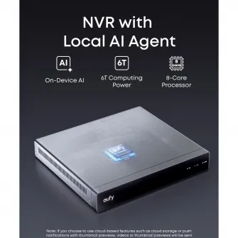 Recorder video retea Eufy S4, 8 canale, 2 TB HDD, AI, compatibilitate PoE