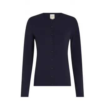 CALVIN KLEIN, Cardigan cu decolteu la baza gatului, Bleumarin, S