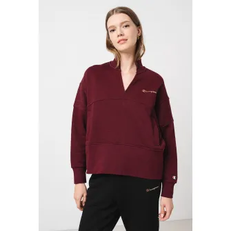 CHAMPION, Bluza de trening crop lejera cu decolteu in V, Violet, L