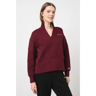 CHAMPION, Bluza de trening crop lejera cu decolteu in V, Violet, L