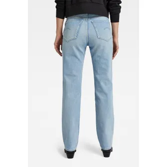G-Star RAW, Blugi cu croiala dreapta si talie inalta Viktoria, Albastru pastel, W26-L32