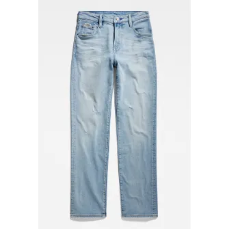 G-Star RAW, Blugi cu croiala dreapta si talie inalta Viktoria, Albastru pastel, W26-L32