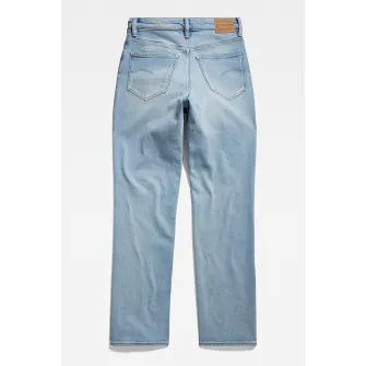 G-Star RAW, Blugi cu croiala dreapta si talie inalta Viktoria, Albastru pastel, W26-L32