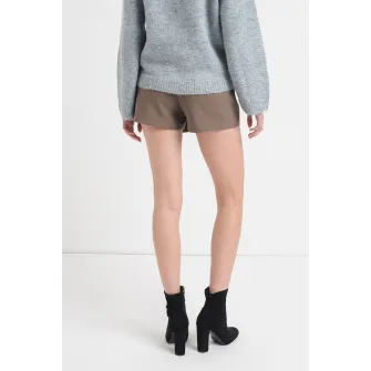 Gina Tricot, Fusta-pantalon cu talie inalta, Maro fango, 34