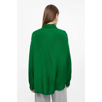 GreenPoint, Camasa cu maneci lungi, Verde, 42