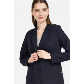 Helmidge, Sacou lung cu buzunare aplicate, Bleumarin, 14