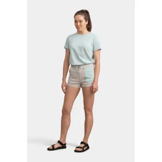 KAFT, Pantaloni scurti de denim cu buzunar constrastant, Maro taupe deschis, Albastru glaciar, M
