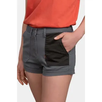KAFT, Pantaloni scurti de denim cu buzunar constrastant, Negru, Gri inchis, XL
