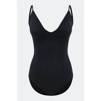 LC WAIKIKI, Costum de baie intreg cu model uni, Negru, 38