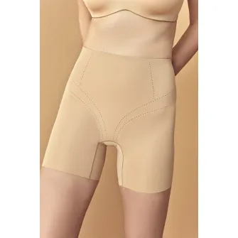 Penti, Pantaloni scurti modelatori cu talie inalta, Bej, 2XL