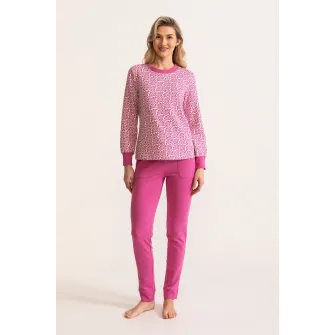 Soft & Seven BY SOFIAMAN, Trening lung de bumbac Kira, Alb, Roz aprins, M