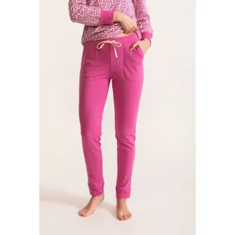Soft & Seven BY SOFIAMAN, Trening lung de bumbac Kira, Alb, Roz aprins, XL
