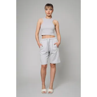 uFIT, Set de top si bermude, Gri deschis, S