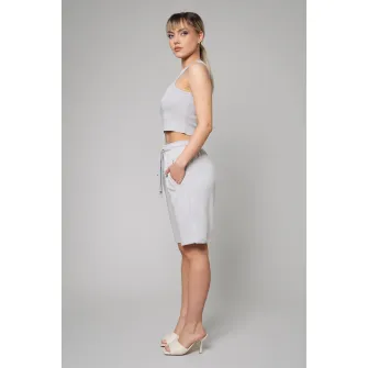 uFIT, Set de top si bermude, Gri deschis, S