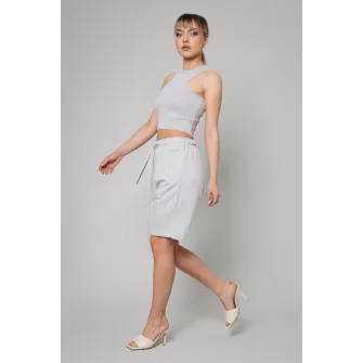 uFIT, Set de top si bermude, Gri deschis, S