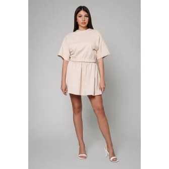 uFIT, Set de tricou si fusta, Bej deschis, M-L