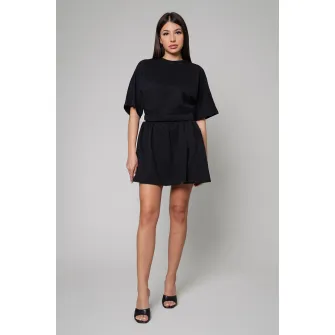 uFIT, Set de tricou si fusta, Negru, M-L