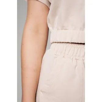 uFIT, Set de tricou si pantaloni scurti, Bej deschis, M-L