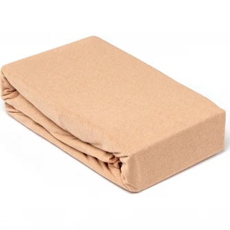 Husa de pat HomeStill, bumbac Jersey, 100x200cm, bej