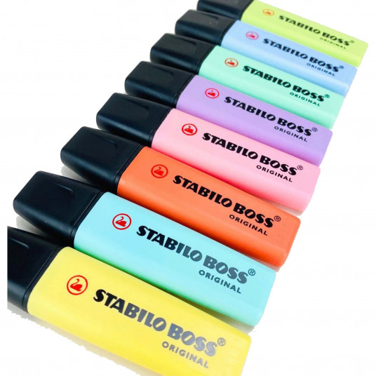Impolite hostage Sincerely Textmarker Stabilo Boss Original Pastel 8 culori/set