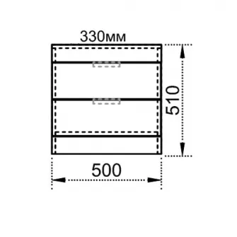 Noptiera Irim Chic, 50x33x49 cm, 2 sertare, Culoare Stejar Dakota