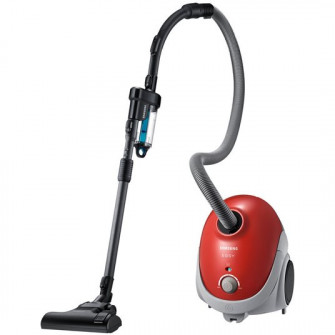 Aspirator cu sac Samsung VCC52U6V3R/BOL, 750W, 2.5l, perie aspirare 2 pasi, variator putere, Rosu