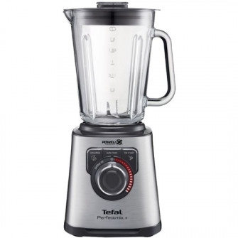 Blender Tefal BL811D38, 1200W, buton variabil pentru viteza, 6 lame detasabile, vas din sticla termorezistenta, 3 programe, corp din inox, spatula, Inox
