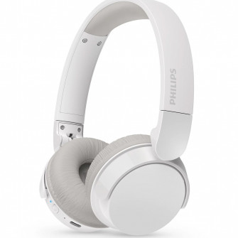 Casti On-Ear Philips TAH3209WT/00, Wireless, Bluetooth, Microfon, Alb