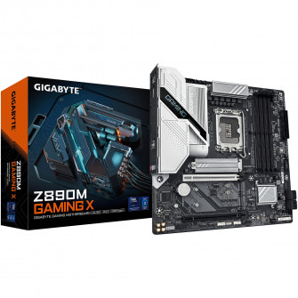 Placa de baza GIGABYTE Z890M GAMING X, LGA1851, DDR5, Micro ATX, Negru/Gri