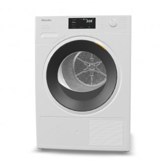 Uscator de rufe Miele TSF763WP EU1 LW, EcoSpeed, 8 kg, DirectSensor, afisaj mare, clasa energetica A, GreenPerformance, EcoSpeed, Miele@home, Wash2Dry