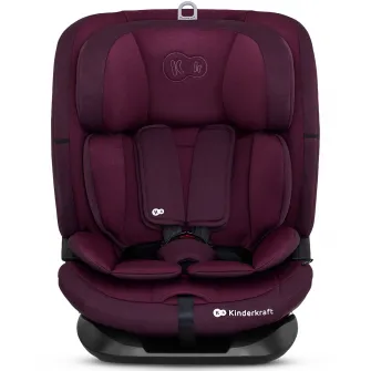 Scaun auto I-size, 76-150 cm, Kinderkraft Oneto 3, ISOFIX, cherry pearl