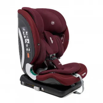Scaun auto I-size U-Grow Goldfix Pro, isofix, 76-150 cm (9-36 kg), boxa bluetooth, rosu